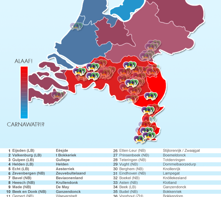 Voorhout op 36e plek in landelijk carnavalsonderzoek!