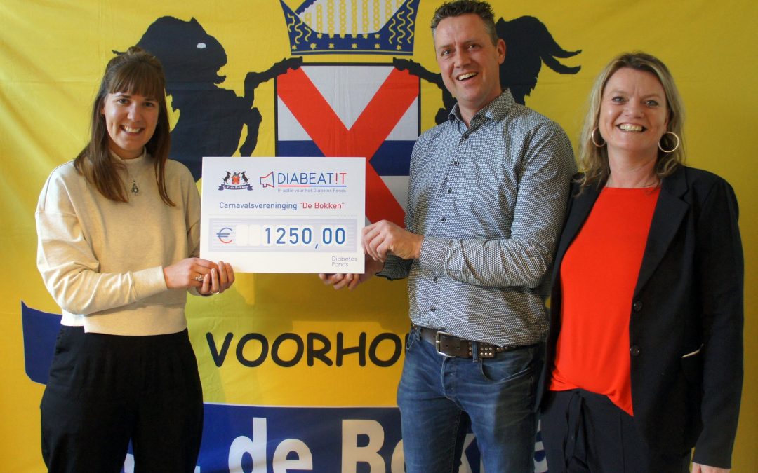 Diabetes Fonds ontvangt € 1250,- van de Bokken