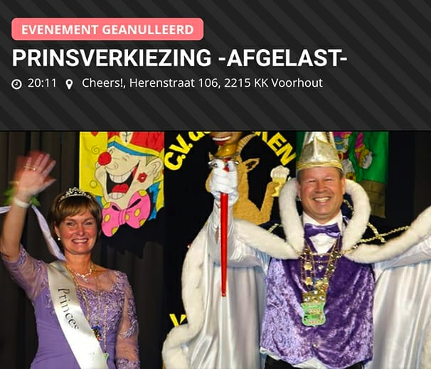 Prinsverkiezing op 13 november